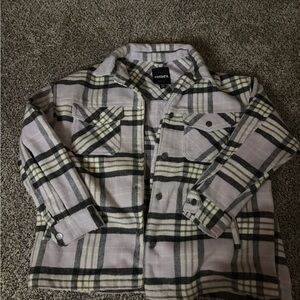 RSQ Plaid Jacket in Black and Cream